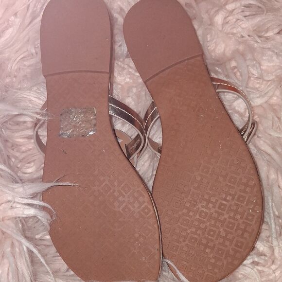 NEW Tory Burch Miller Metallic Bronze/gold Tan Flat Sandals Size 8.5 - Picture 3 of 7